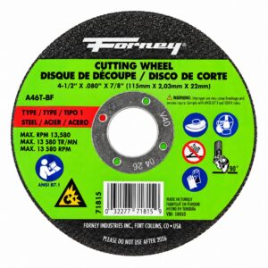 Forney 71815 4-1/2" X .080" X 7/8" Cut-Off Wheel