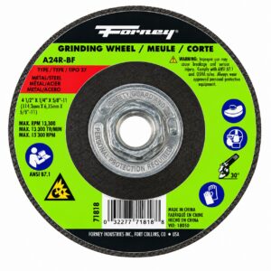 Forney 71818 4-1/2" X 1/8 T27 Steel Grind Wheel