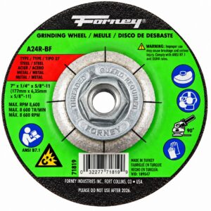 Forney 71819 4-1/2" X 1/4" X 5/8" 11 Grind Wheel