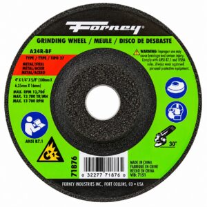 Forney 71876 4" X 1/4" X 5/8" Grind Wheel