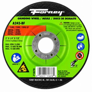 Forney 71878 5" X 1/4" X 7/8" Grind Wheel