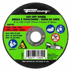 Forney 71855 3" X 1/32" X 3/8" Cut-Off Wheel