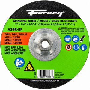 Forney 71883 9" X 1/4" X 5/8" 11 Grind Wheel