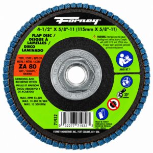 Forney 71932 4-1/2" X 5/8" 11 80Gr Zirco F Disc