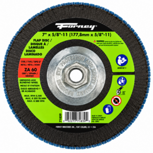 Forney 71939 7" X 5/8" 11 60Gt T27 Zirco F-Disc