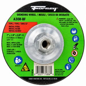 Forney 71836 7" X 1/8" X 5/8- 11 Grind Wheel