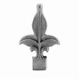 3/4" Square Cast Iron Fleur-de-lis- ( smooth base)