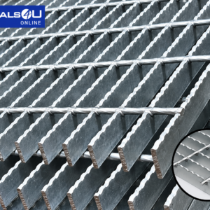 Steel Bar Serrated Grating Galvanized- 3/16" x 1" (24" x 48")