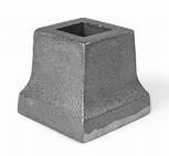 1" Square Cast Iron Shoe Collar