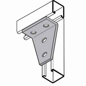 Strut Galvanized 4- Hole Angle Splice 9/16" Hole