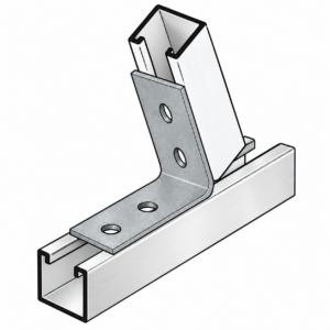 Galvanized 4- Hole Closed 45 Degree Angle