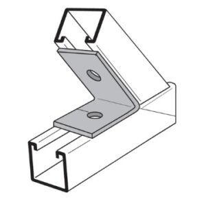 Galvanized 2- Hole Closed 45 Degree Angle