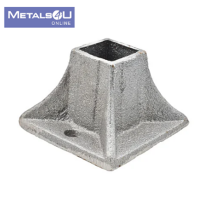 Cast Iron Flanged Shoe 2 Holes fits 1"Sq