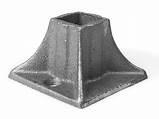 Cast Iron Flanged Shoe 2 Holes fits 1"Sq