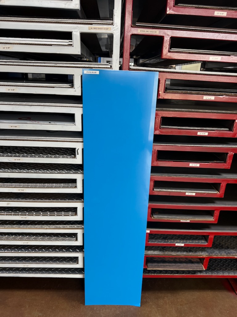 Colored Colored Aluminum Sheet -Pepsi Blue Painted - Metals 4 U Online