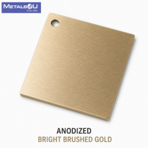 Colored Aluminum Sheet -Bright Brushed Gold Anodized